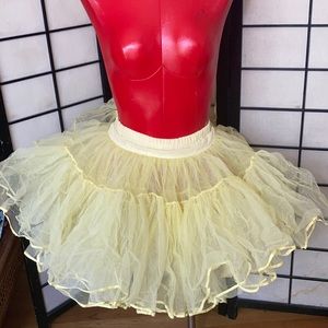 Vintage Yellow Super Fluffy Petticoat L-XL